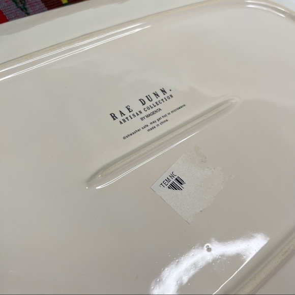 NEW Rae Dunn “SHARE” White Oval Ceramic Dinner Serving Thanksgiving 15” Platter - Picture 6 of 8